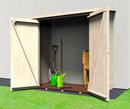 Casetta Box da Giardino per Attrezzi 1,82x0,91m con Pavimento in Legno Abete 12mm Albecour