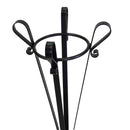 Posacenere da Esterno in Acciaio 34x34H116cm Nero