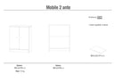 Mobile 2 Ante 62x80x34 cm Olmo Chiaro