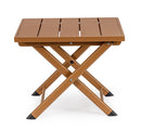Tavolino da Salotto 44x43x36 cm in Alluminio Taylor Pecan