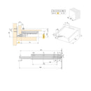 Guide Cassetto con Estrazione Soft 440 mm in Acciaio Emuca Bianco