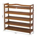 Scarpiera in Legno Laccato 5 Ripiani 84x26x82 cm 