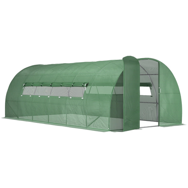 Serre Tunnel 570x292x197 cm pour Potager en Acier et Couverture Verte prezzo