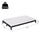 Bain de soleil de jardin double en rotin noir et blanc