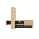 Mobile TV 1 Anta 180x38x138 cm in MDF Troya Rovere Antracite