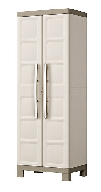 Armadio da Esterno 4 Ripiani 65x45x182H cm in Plastica Keter Excellence Alto Beige/Tortora sconto