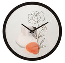 Orologio da Muro Flower 1 Ø 40x3,5 cm in Ferro e Vetro