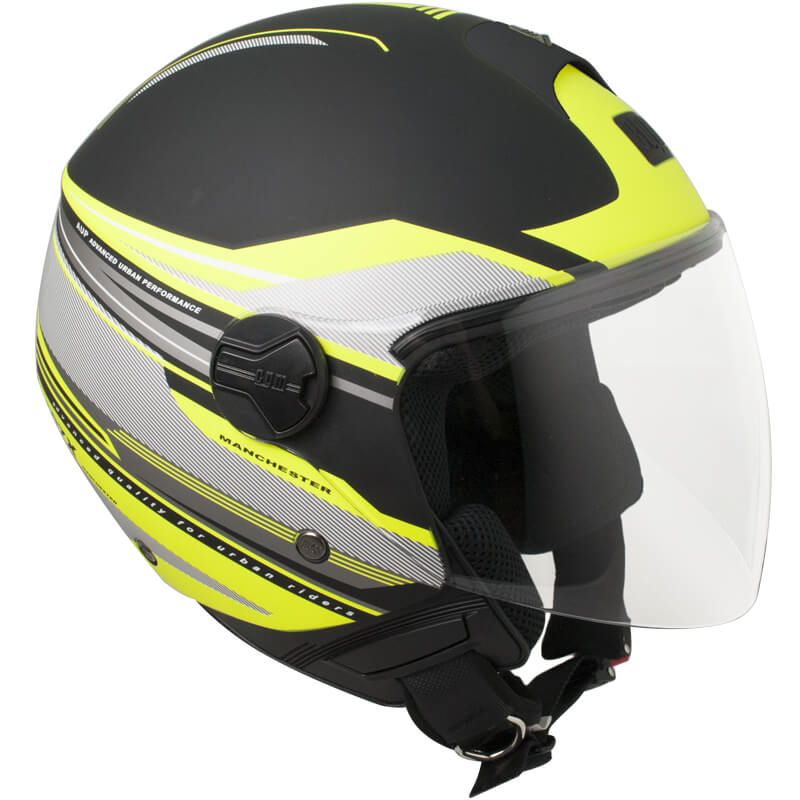 Casco Jet per Scooter Visiera Lunga CGM Manchester 107X Nero Opaco