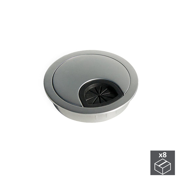 Emuca Passe-câbles Circulaire 60 mm Encastré Zamak Chrome Mat 8 Pièces acquista