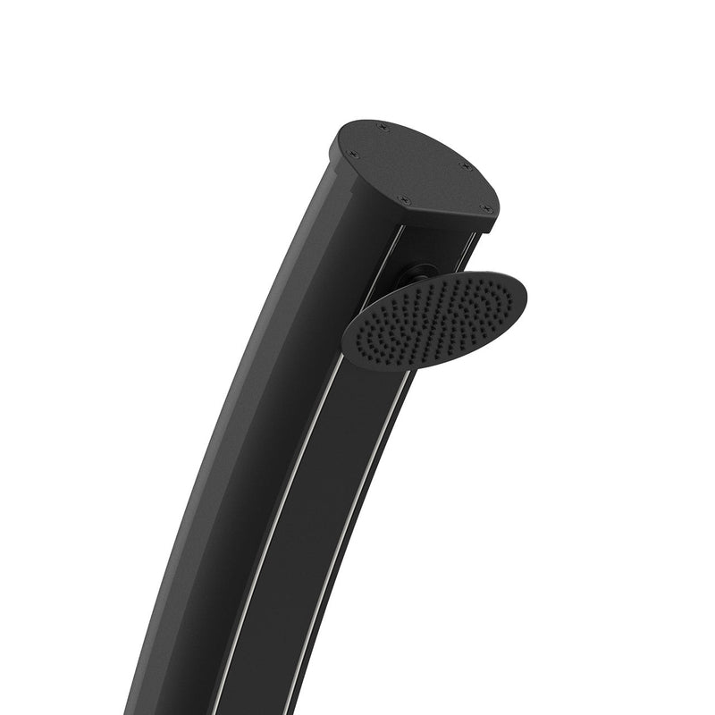 Doccia Solare da Giardino 25L Miscelatore e Lavapiedi Sined Emi Nera