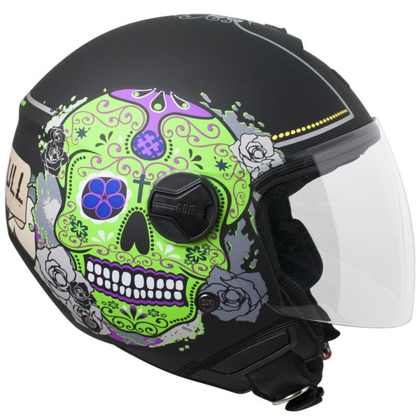 sconto Casque Jet pour Scooter Visière Longue CGM Cancun 107S Noir Mat