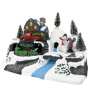 Villaggio Natalizio 24x16x17 cm con Pupazzo Luci Suoni e Movimento