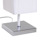 Lampada da Terra con Piantana in Tessuto Bianco 