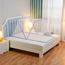 Zanzariera per Letto Pieghevole 190x135 cm Esagonale a Rete Nylon Blu