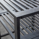 Panchina 2 Posti da Giardino 165x52x83 cm con Tavolino Nera