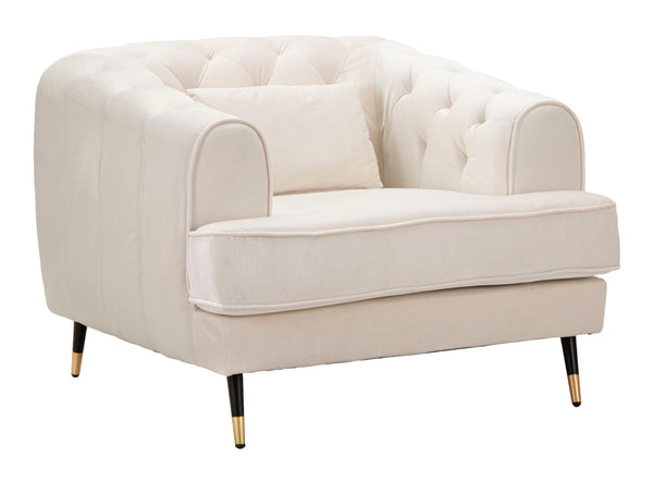 Poltrona Praga 93x71x86 cm in Poliestere Crema/Oro online