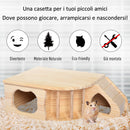 Casetta per Roditori e Piccoli Animali in Legno di Abete 60x37x19,7 cm 