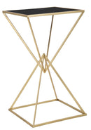 Tavolo da Bar Piramid 60x60x105 cm in Ferro e Vetro