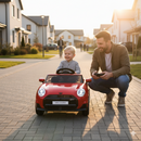 Macchina Elettrica per Bambini Licenza Ufficiale Mini Cooper S Cabrio 12V Sedili in Pelle e Telecomando Rosso