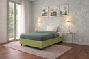 Letto Singolo Contenitore Imbottito Microfibra Tè Verde BoxMax Varie Misure