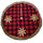 Couverture de base de sapin de Noël en tissu avec des arcs tartan rouges cm Ø120