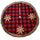 Couverture de base de sapin de Noël en tissu avec des arcs tartan rouges cm Ø120