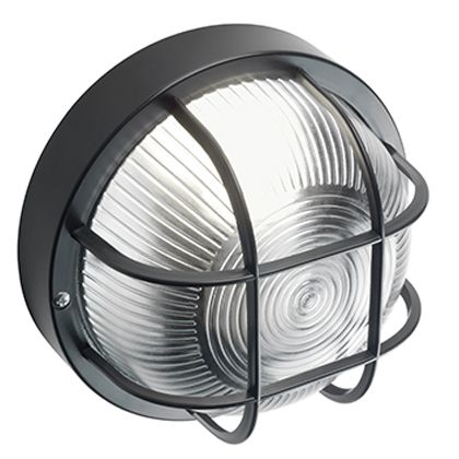 Plafonnier extérieur ovale 40 W avec cage en résine Sovil noire online