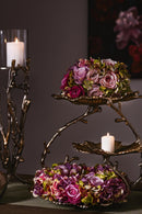 Alzata con Foglie a 3 Piani H 38 cm