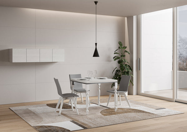 Tavolo Allungabile 90-180x90x78/80 cm Romagna Libra Bianco Frassino sconto