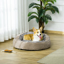 Cuccia Imbottita per Cani e Gatti 85x85x35 cm in Tessuto Grigio