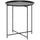 Tavolino da Giardino Pieghevole con Vassoio Rimovibile Ø46x50 cm in Acciaio Nero