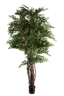 Pianta Artificiale Ficus 225 cm con Liane 5278 F con Vaso