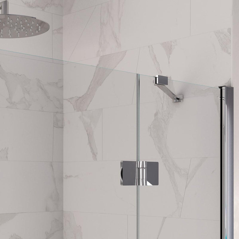 Porta Parete Doccia 1 Anta Battente in Cristallo Trasparente 8mm H195 Bonussi Leonie Varie Misure