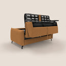 Divano Letto 3 Posti 195x95x96 cm in Tessuto Arancio