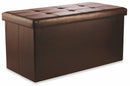 Baule Cassapanca Pouf Contenitore in Similpelle Soriani Marrone
