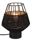 Lampada da Tavolo da Interno Attacco E27 in Tessuto Nero