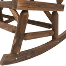 Panchina da Giardino a Dondolo 2 Posti 112x67x93 cm in Legno di Abete  Rustico