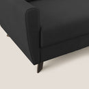 Divano Letto 3 Posti 188x97x96 cm in Tessuto Nero