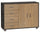 Madia 2 Ante 4 Cassetti 116x86x41 cm Ossido Nero/Noce Stelvio