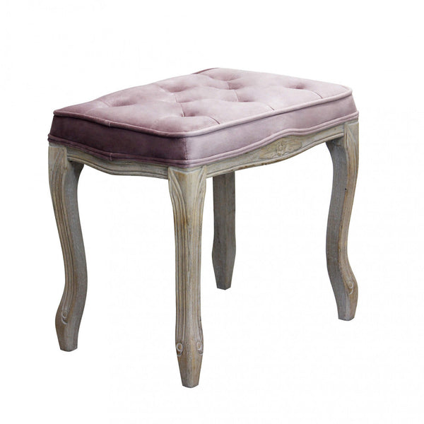 sconto Tabouret Marly 50x36x47 h cm en Velours Rose