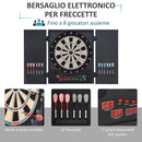 Bersaglio Freccette Elettronico 51x6,5x57 cm con 12 Freccette e 6 Display Nero