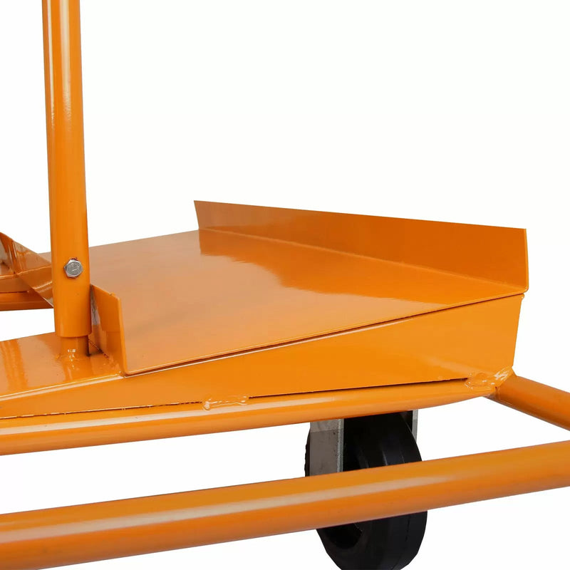 Trolley per Trasporto Cartongesso Pannelli Compensato e MDF Max 1000kg con Ruote in Acciaio Arancione