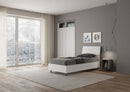 Letto Singolo Testata Inclinata Demas Bianco Frassino Varie Misure