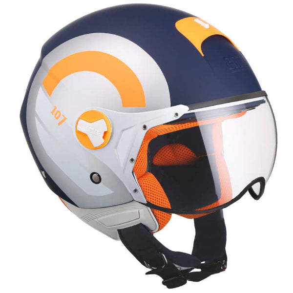 Visière en forme de casque de scooter Demi-Jet CGM Taormina 107R Bleu mat Différentes tailles sconto