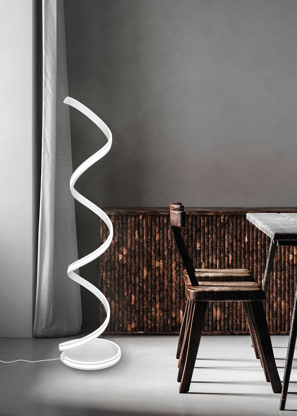 Lampadaire LED d'intérieur en Métal Blanc Mat sconto