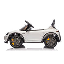 Macchina Elettrica per Bambini Porsche Taycan Turbo S 12V con Telecomando Bluetooth Luci LED e Tappetini Bianco
