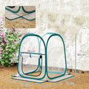 Mini Serra Pop Up 70x70x80 cm Pieghevole in Acciaio e Plastica   