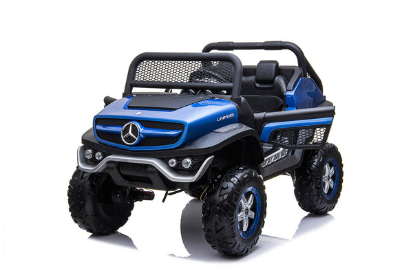 acquista Macchina Elettrica per Bambini 12V con Licenza Mercedes Unimog Blu
