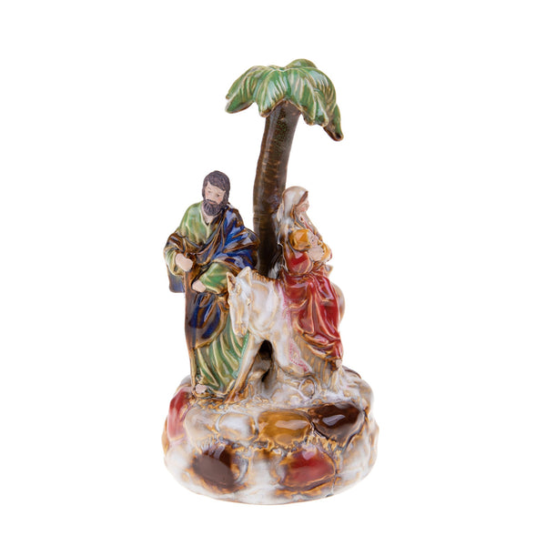 Carillon Nativité avec âne 23 cm en porcelaine online