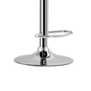 Sgabello da Bar Girevole 47x49x90-111 cm in Similpelle Bianco